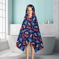 thumbnail image 6 of DarkBlue Dinosaurs Pattern Hooded Bath Towel，50"x30" for Ages 3 To 12 Kids, Quick Dry Lightweight Soft Microfiber Hood Beach Towel Cover Up for Kids, 6 of 7