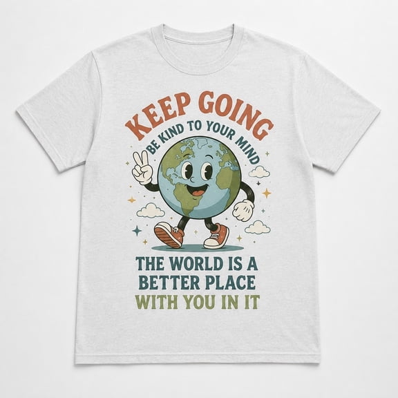 Keep Going Mental Health Awareness T-Shirt | Be Kind To Your Mind Graphic Tee | Unisex S-4XL