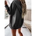 thumbnail image 3 of Women Casual Full Zip Up Plush Hoodie Solid Sweatshirt Long Sleeve Jacket with Pockets, 3 of 5