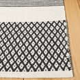 thumbnail image 3 of SAFAVIEH Kilim Wilton Striped Cotton Area Rug, Black/Ivory, 8' x 10', 3 of 11