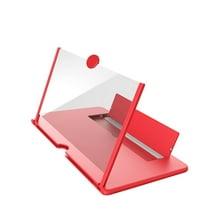 Latrodar HD Phone Screen Magnifier Stereoscopic Amplifying Desktop 12Inch Bracket Novelty Red 9.6x7.6 Inch Home Gadgets