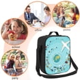 thumbnail image 5 of Honeii Travelling on Airplane Print Insulated Lunch Bag, Reusable Lunch Box for Adult, Leakproof Cooler Bag for Work Office Travel Picnic, 5 of 7