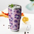 thumbnail image 3 of 30oz Pink and Purple Of Leopard Print Tumblers Stainless Steel Tumbler with Lid and Straw,Vacuum Insulated Double Wall Travel Tumbler Cups Mug with Cleaning Brush for Coffee,Tea, 3 of 7