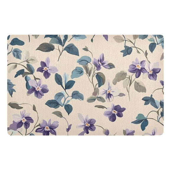 Elegantsimple Flowers Floor Door Mat Outdoor Indoor for Home Entrance Welcome Mats 32"x20"