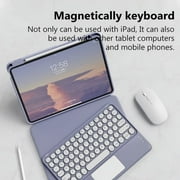 Keyboard Case for iPad Mini 6 2021 (8.3 Inch), Detachable Magnetic Cover, Vertical Stand & Magnetically Cute Color Round Key Trackpad Keyboard for iPad Mini 6th Generation 8.3 inch