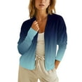 thumbnail image 6 of WTOBBY Women's Ombre Print Cardigan - Open Front Long Sleeve Loose Casual Top for Women, Lightweight Spring Fall Fashion Cover Up,Royal Blue S, 6 of 6