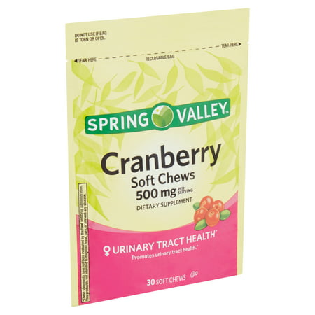 Spring Valley Cranberry Soft Chews, 500 mg, 30 (Best Cranberry Supplement Brand)