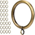 thumbnail image 1 of Curtain Ring Metal 28-Pcs 1.75 Inch Inner Diameter with Eyelets Fit Up to 1.5 Inch Rod Large Wire Diameter (Antique Brass-28pcs), 1 of 5