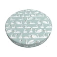 thumbnail image 1 of Disketp White Swan Funda Redonda para Taburete, Funda de Cojín para Silla de Bar Suave y Elástica-14 inch, 1 of 7