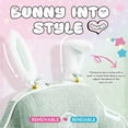 thumbnail image 3 of Dowinx Gaming Chair with Removable Cute Bunny Ears, Desk Game Chair Adiustable Height Cloth for Girl, Ergonomic Computer Chair for Adult, Teen, Executive Design for Home and Office, Green, 3 of 16