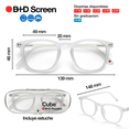 thumbnail image 4 of Lentes de Lectura con Filtro de Luz Azul B+D Cube Screen Color Cristal Unisex, 4 of 12