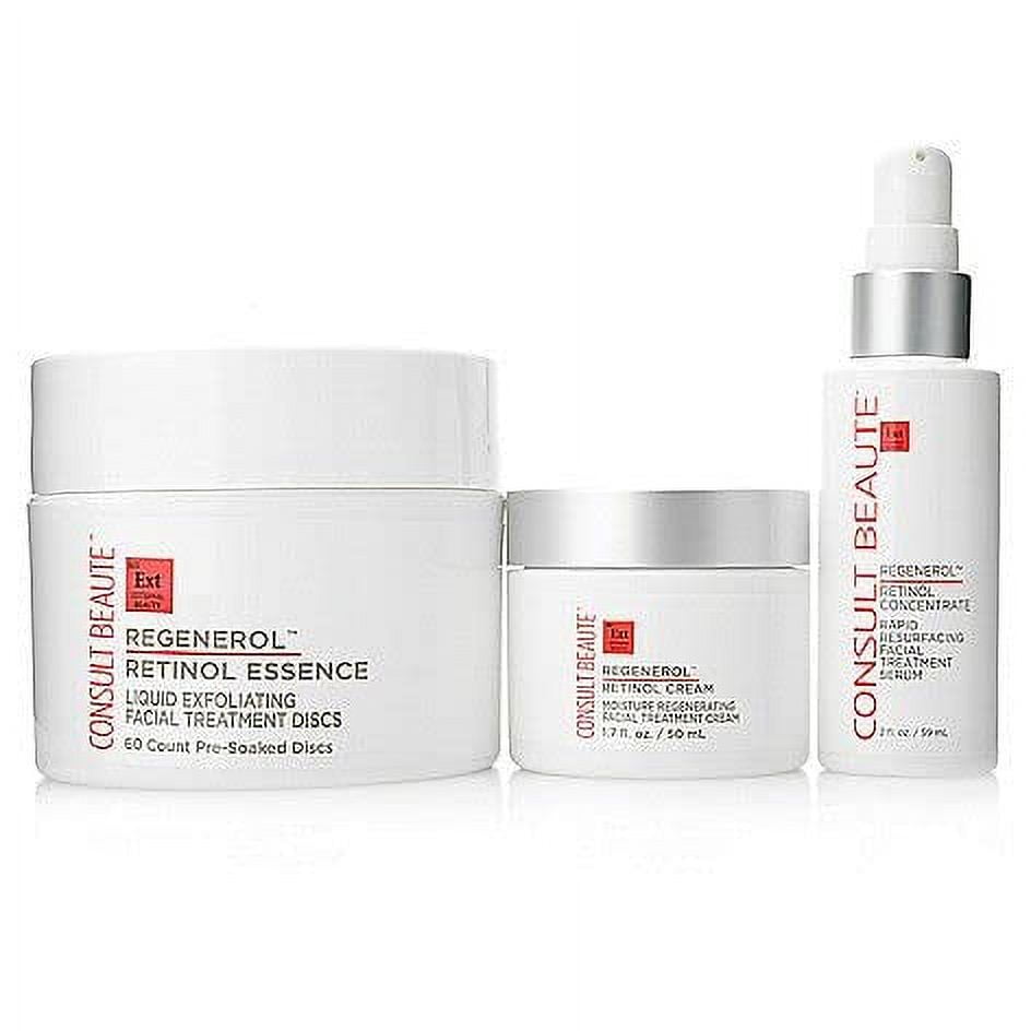 Consult Beaute Regenerol Retinol Exfoliating Treatment Pads, Facial Resurfacing for Clear, Smooth, Radiant Skin 60 Count