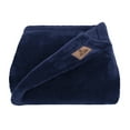thumbnail image 4 of American Soft Linen Fleece Blanket Twin Size 60x80 - Cozy, Durable & Lightweight for Bed, Couch, and All-Season Comfort, Navy Blue, 4 of 9