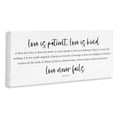 thumbnail image 2 of Stupell Industries Traditional Love Never Fails Proverb Canvas Art, 48 x 20, by Natalie Carpentieri, 2 of 8