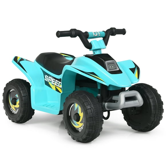 Costway 6V Enfants Électrique Quad ATV 4 Roues Tour sur Jouet pour les Tout-Petits avant et Arrière Bleu