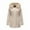Beige Coat for Women, variant on jtjvou Faux Fur Winter Coats for Women,Ladies Winter Puffer Jacket with Fur Hood,Thickened Parka Coat with Waist Drawstring Beige L