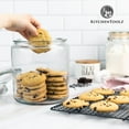 thumbnail image 5 of 1 Gallon Glass Cookie Jar - Large Food Storage Container with Airtight Lid - Keep Fresh Flour, Chewy Pet Treats, Candy, Dried Foods, Detergent Pods for Your Kitchen or Laundry Room- Pack of 2, 5 of 7