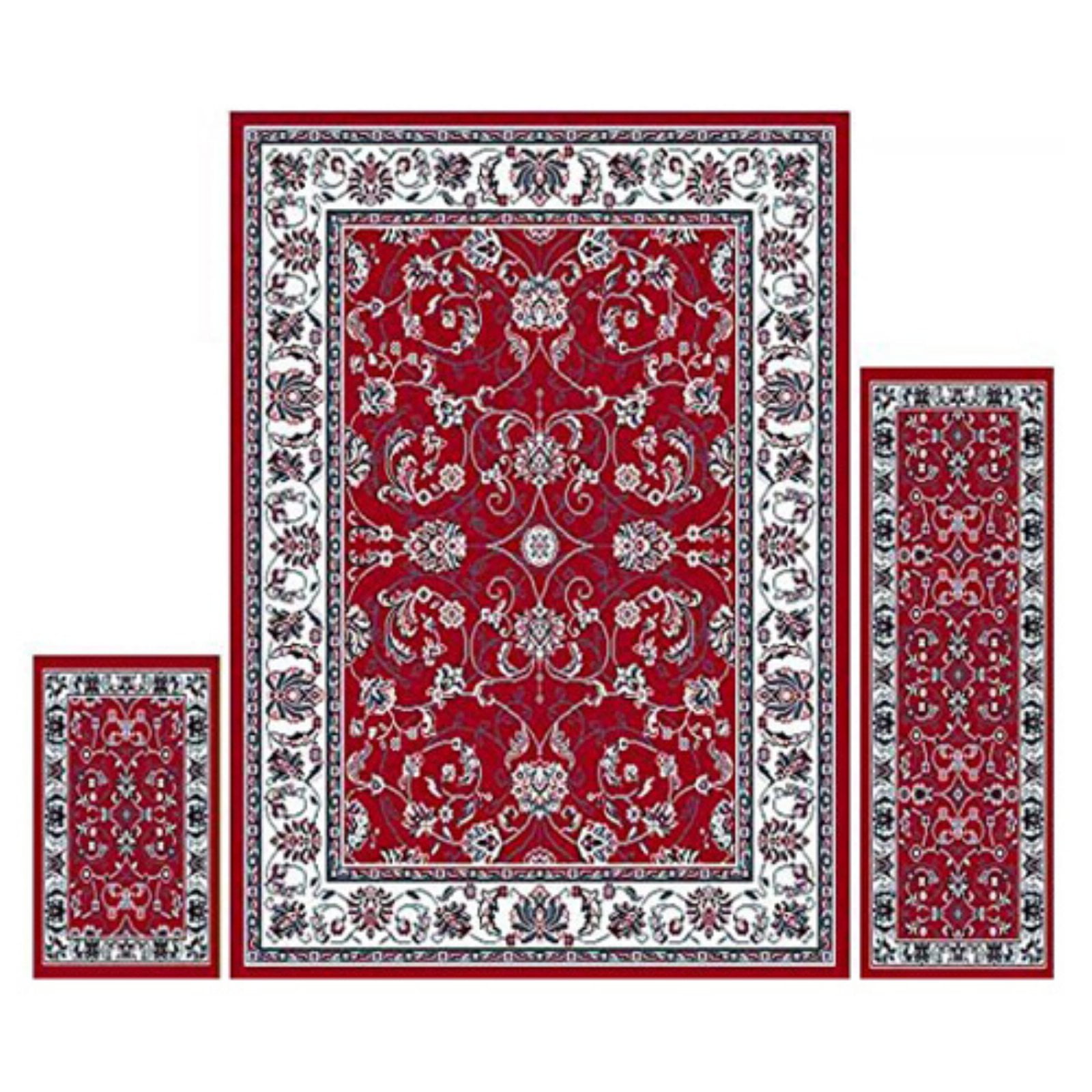Home Dynamix Ariana Collection Oriental 3 Piece Area Rug Set For