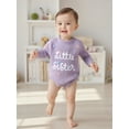 thumbnail image 4 of BemeyourBBs Baby Girl Sweater Romper Round Neck Long Sleeve Knit Jumpsuit, 4 of 9