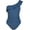 Aquamarine Blue, variant on Mycoco Womens One Piece Swimsuits One Shoulder Ruched Ruffle Monokini Bathing Suits