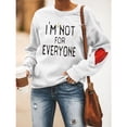 thumbnail image 4 of Aboser I'm Not for Everyone Womens Sweatshirt Plus Size Simple Tops Casual Crewneck Pullover Shirt Trendy Heart Graphic Sweatshirts, 4 of 9