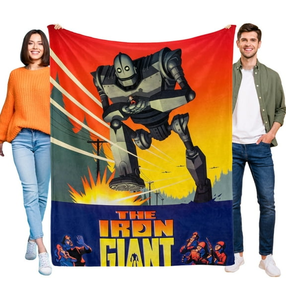 The Iron Giant-Anti-Pilling Flannel Blanket Soft Lightweight Plush Fuzzy Cozy Luxury Blanket for Home and Kitchen Use – Perfect for Kids and Adults 32"*48"(80cm*120cm)