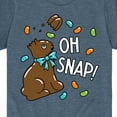 thumbnail image 3 of Instant Message - Oh Snap Chocolate Bunny - Easter - Toddler And Youth Short Sleeve Graphic T-Shirt, 3 of 6