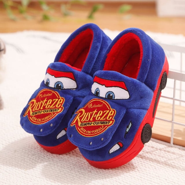 Disney, zapatos de algodón para bebés, zapatillas de casa con dibujos animados de car story, zapatos cálidos de algodón para niños, zapatillas para niñas, 170, plantilla de 16cm Gao Jinjia LED