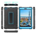 thumbnail image 3 of Dteck Compatible with Kindle Fire HD 8 Tablet Case (7th and 8th Generation, 2017 and 2018 Release), Kindle Fire 8 Case, Heavy Duty Full Body Protection Shockproof Kickstand Case Cover, Blue, 3 of 7