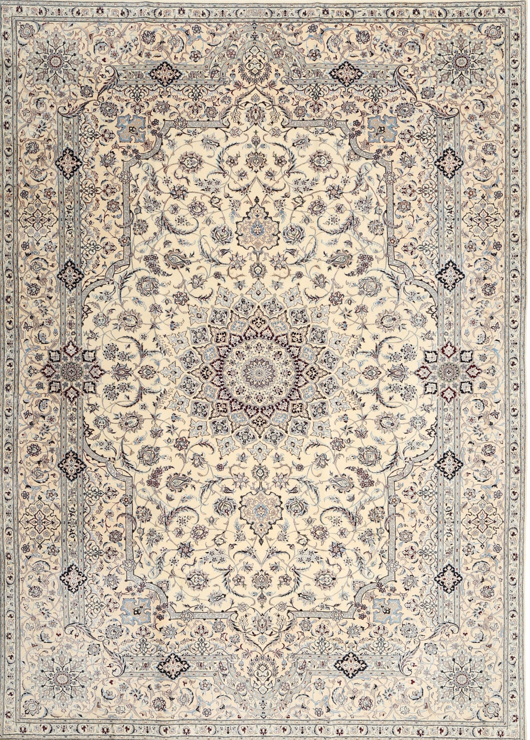 Vanilla Rug Ahgly Company Indoor Rectangle Traditional Vanilla Gold Medallion Area ...