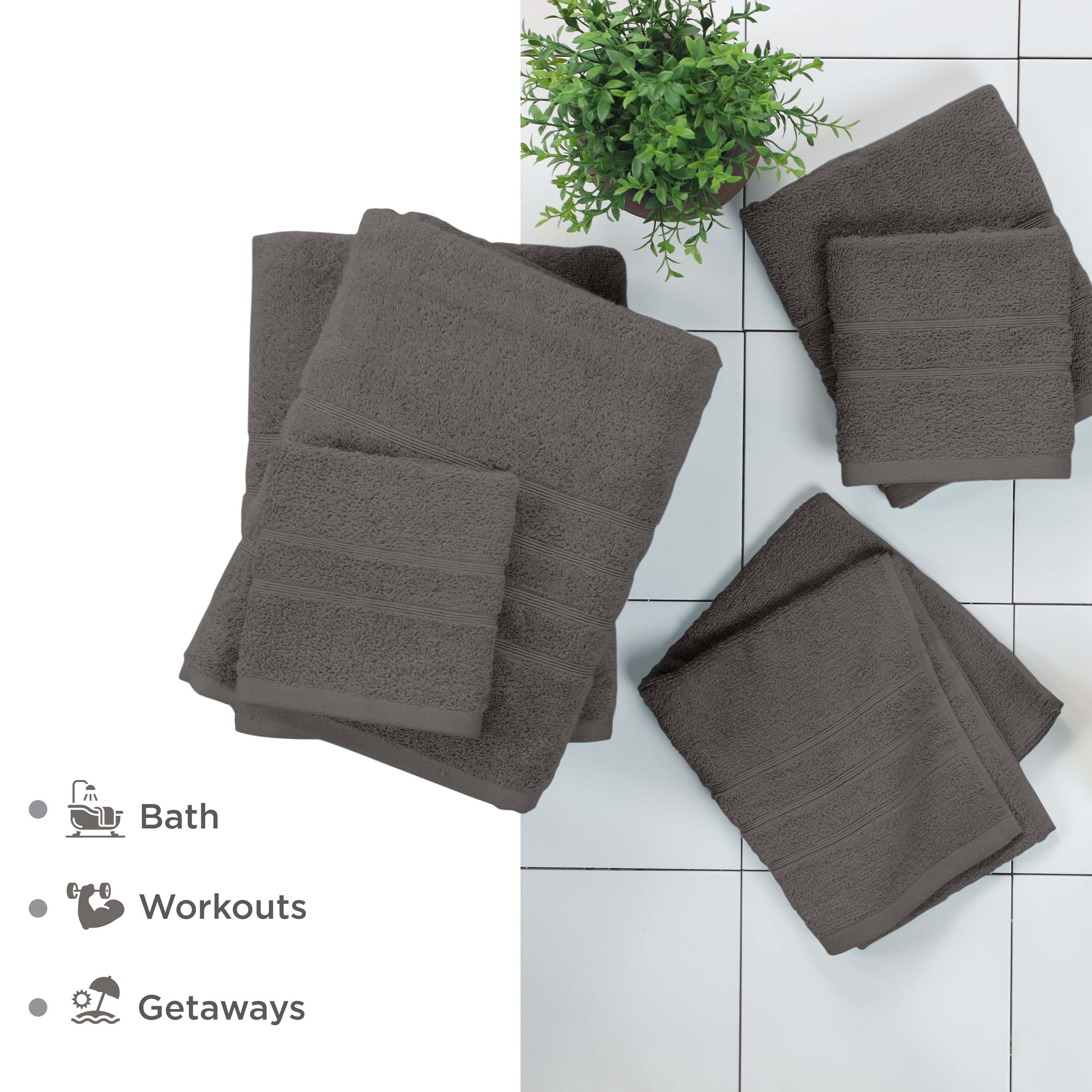 Martex 6-Piece Towel Set | 100% Cotton Soft & Absorbent Bath Towels | Eiffel Tower