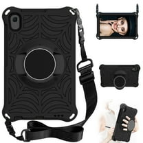 Dteck Kids Case for Lenovo Tab M8 / Smart Tab M8 / Tab M8 FHD TB-8505F / TB-8505X 2019 8.0 Inch, Heavy Silicone Shockproof Case Kids Friendly Cover with Shoulder Strap/Handle Stand, Black