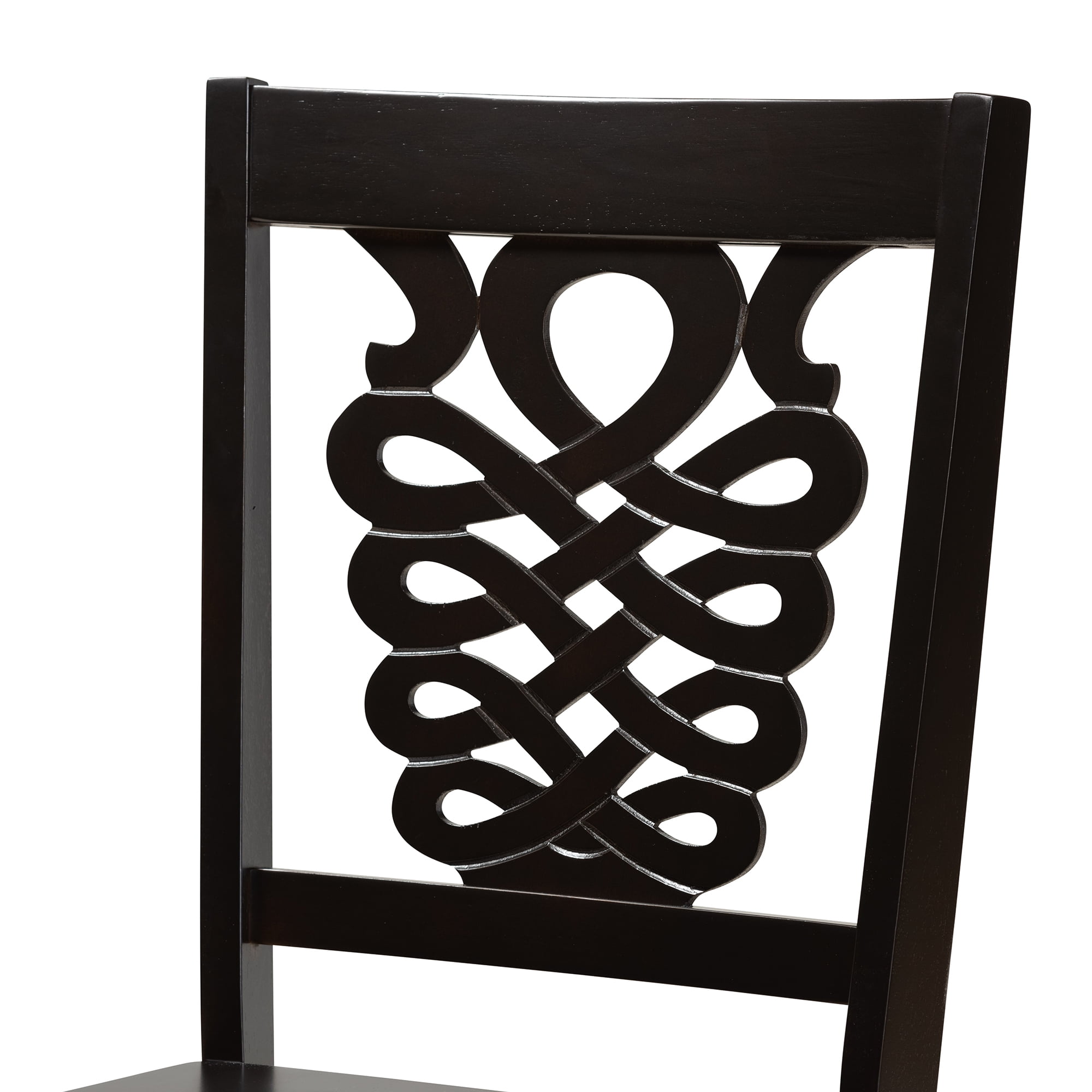 Baxton Studio Luisa Modern and Contemporary Transitional Dark Brown Finished Wood 5-Piece Dining Set