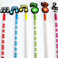 thumbnail image 1 of 6PCS Cartoon Music Notes Colorful Wooden Child Kids Students Pencils Stationery Color Random, 1 of 7