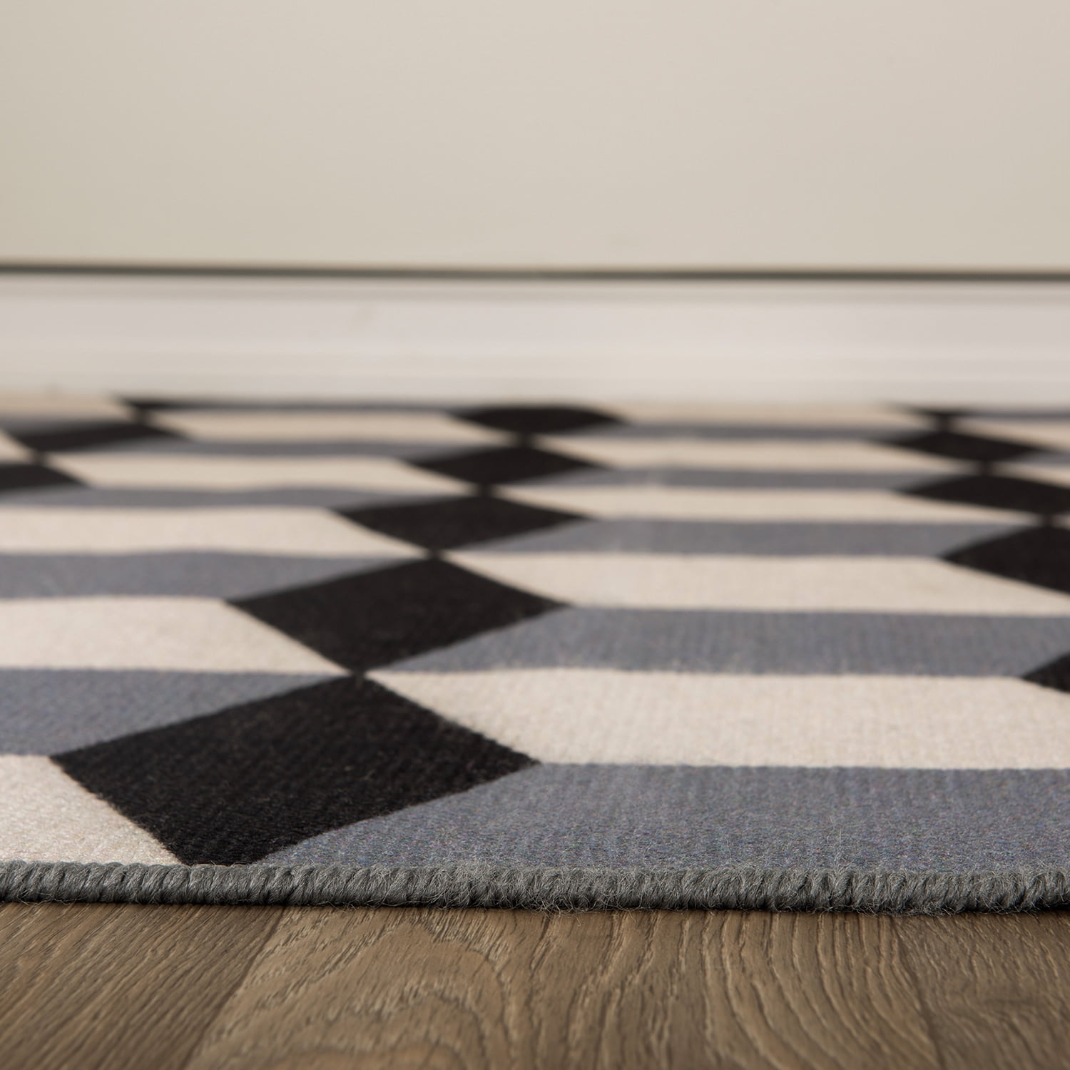 World Rug Gallery Contemporary Geometric Flatweave Indoor/Outdoor Area Rug - GRAY 2'x7'