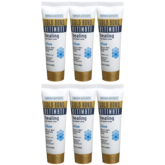 Gold Bond Ultimate Healing Skin Therapy Lotion Aloe Travel Size 1 Oz Pack of 6