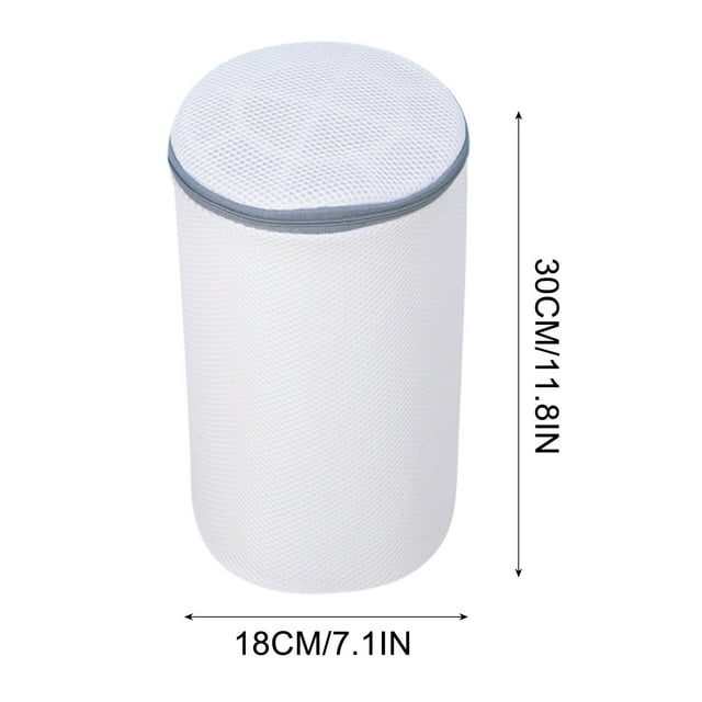 Washing Machine Cover Cylindrical Thickened Double-Layer Protective Bag for Household Front-Load and Top-Load Machines 100% Polyester with Zipper Closure