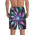 thumbnail image 3 of Naloa Colored Abstract Men's Short Pajama Pants, Lounge Comfort Shorts with Elasticized Waistband and Side Pockets - Medium, 3 of 9