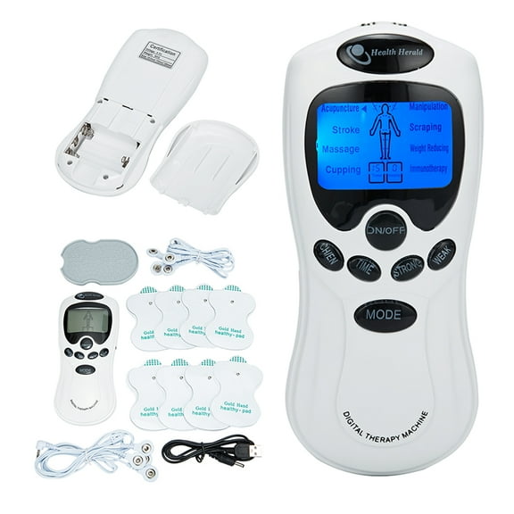 Digital Electronic Pulse Massager Muscle Stimulator Massager with 8 Modes for Office Home Travel