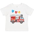 thumbnail image 3 of Inktastic Valentine's Day Fire Truck with Hearts Boys or Girls Toddler T-Shirt, 3 of 5