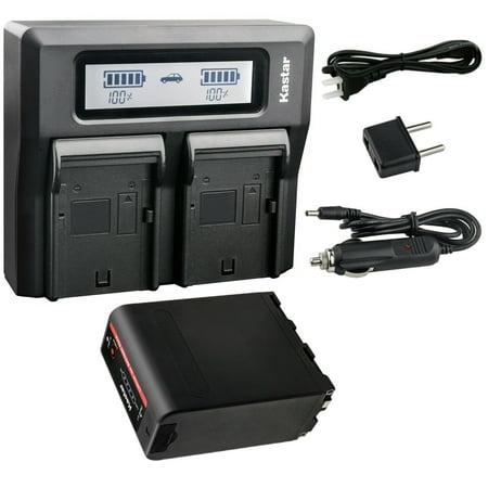Kastar 1 Pack Battery and LCD Dual Fast Charger for Sony NP-F990 Pro NP-F970 GV-A100 GV-A500 GV-A500E GV-A700 GV-D200 GV-D300 GV-D700 GV-D800 GV-D900 GV-HD700E EVO-250 DKC-FP3