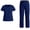 Solid-Color, variant on SEMPAI Scrubs for Women Set - Stretch Scrub Top & Cargo Pants with Multi Pocket