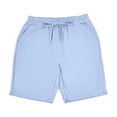 thumbnail image 6 of Ohufall Men's Shorts Set 2 Piece Outfits Summer Solid Casual Cotton Linen Hooded Tee Shirts with Beach Shorts, 6 of 8