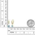 thumbnail image 6 of Gem Stone King 10K Yellow Gold Swiss Blue Topaz and Lab Grown Diamond Dangle Earrings for Women | 1.10 Cttw | Gemstone November Birthstone | Round 4.5MM, 6 of 6