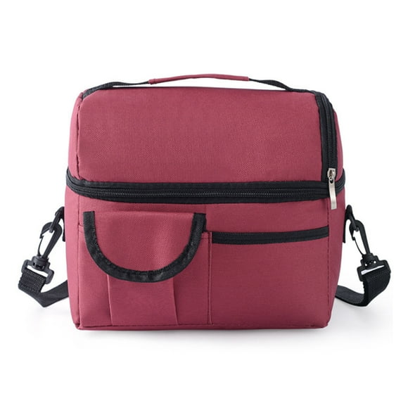 Large Insulated Lunch Bag Heat Preservation Bag Milk Keeping Cooler Bag Dual Compartment Thermal Lunch Box