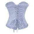 thumbnail image 4 of JFGHDG Corset for Women Western Corset for Renaissance Waist Cincher Corset Western Corset Tops for Women Wedding Corset Bustier Shapewear Sky Blue Xl, 4 of 5