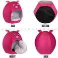 thumbnail image 4 of Maccabi Art: Pet Friends Igloo Bed: Small - Piggy - Animal Face Bed, Cozy Dome, Small Dogs, Cats & Puppies, 16x16x18",  Removable Machine-Washable Pad, 4 of 6