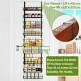 thumbnail image 2 of Over the Door Pantry Organizer Rack with 9 Adjustable Baskets, Dual-use Spice Rack Organizer, Black, 2 of 5