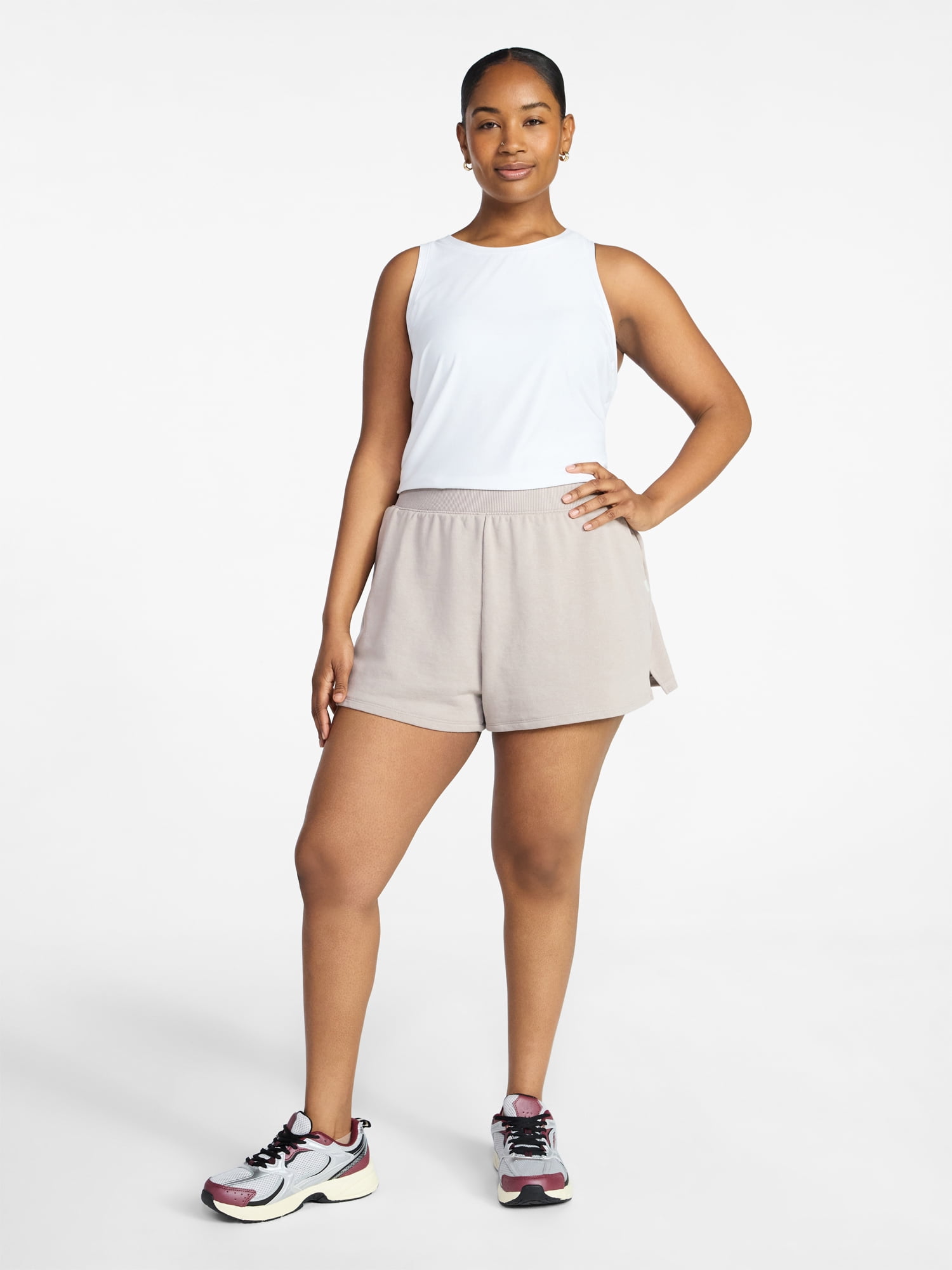 Athletic Works Women's French Terry Shorts, 3" Inseam, Sizes XS-XXXL