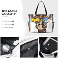 thumbnail image 3 of Pofeuu American Giraffe Style Print Beach Bag,Waterproof Sandproof Beach Tote Bag, Large Capacity Foldable Beach Bags for Women, 3 of 7